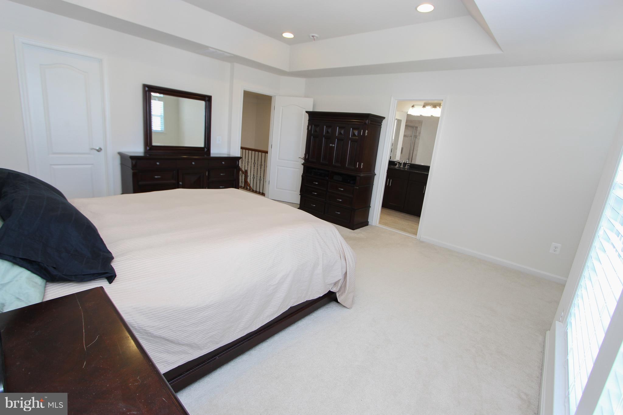 22629 Hawkbill Square Ashburn, VA 20148 - Photo 8 of 30 a bedroom with a bed and a large mirror