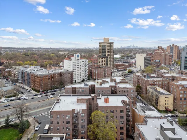 an aerial view of city