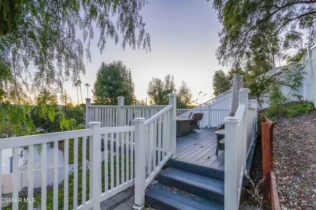 a view of a terrace with sitting area