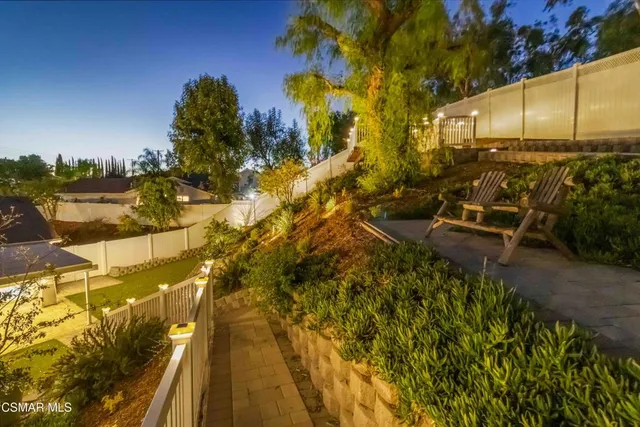 an aerial view of a house with outdoor space and street view