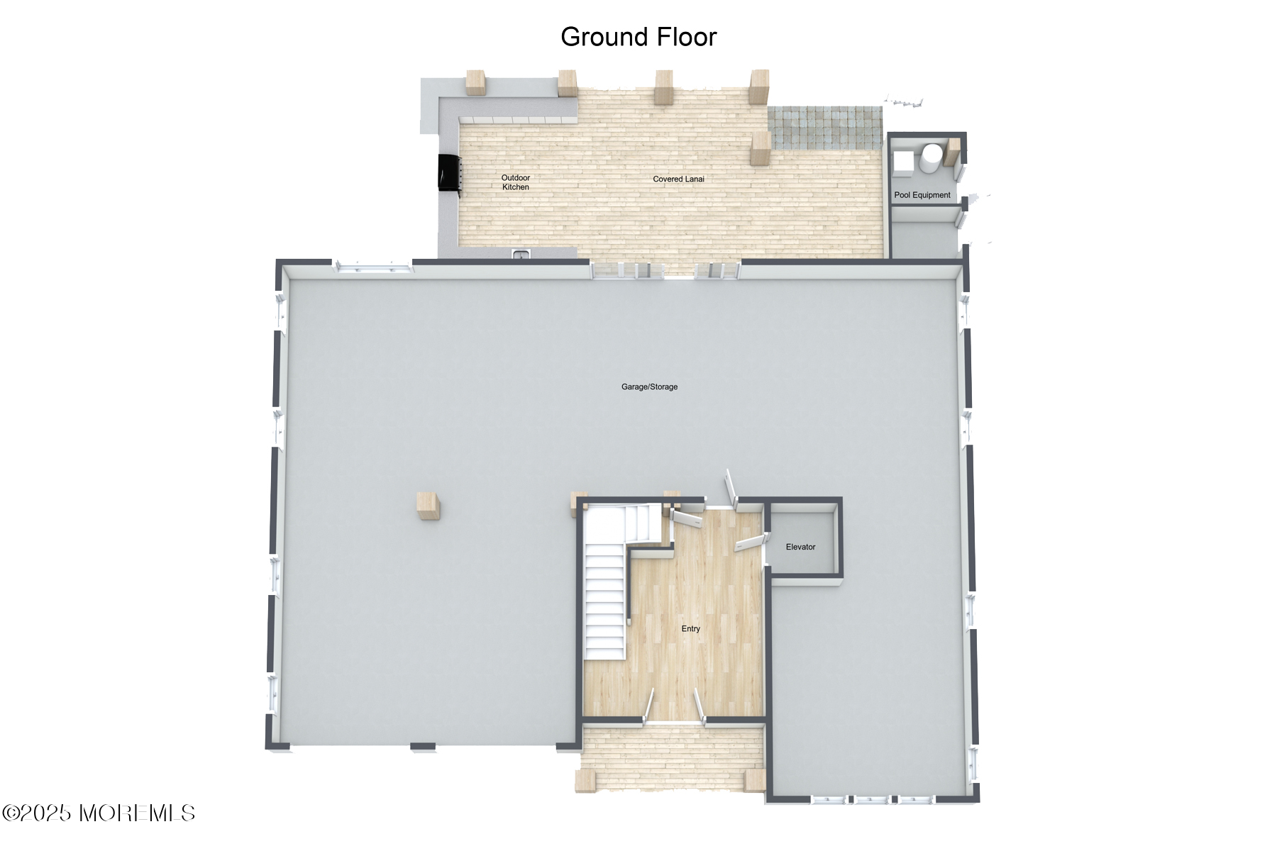 275 Curtis Point Drive Mantoloking, NJ 08738 - Photo 35 of 36 Ground Floor Plan