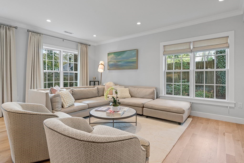 19 River Glen Road Wellesley, MA 02481 - Photo 13 of 31 a living room with furniture and a large window