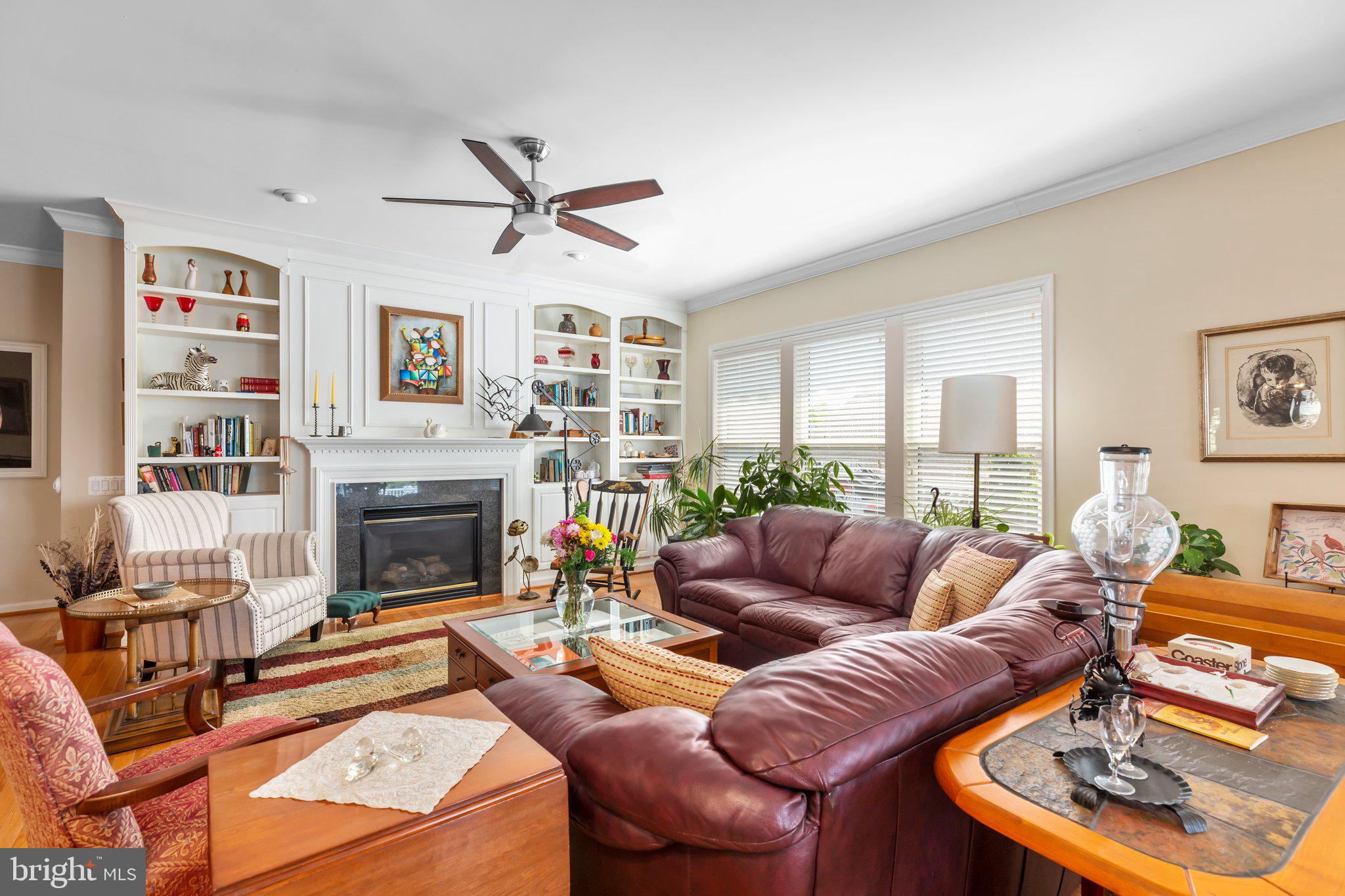 7 Carson Drive Fredericksburg, VA 22406 - Photo 25 of 68 Living Room w/ Gas Fireplace & Built In Shelves