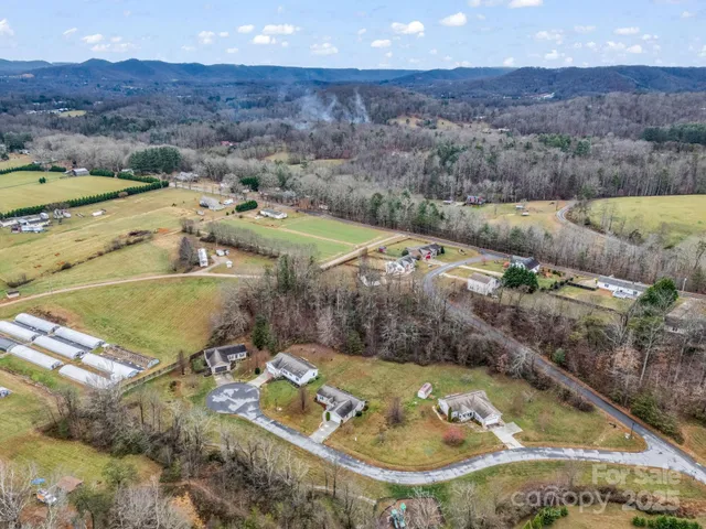 an aerial view of multiple house