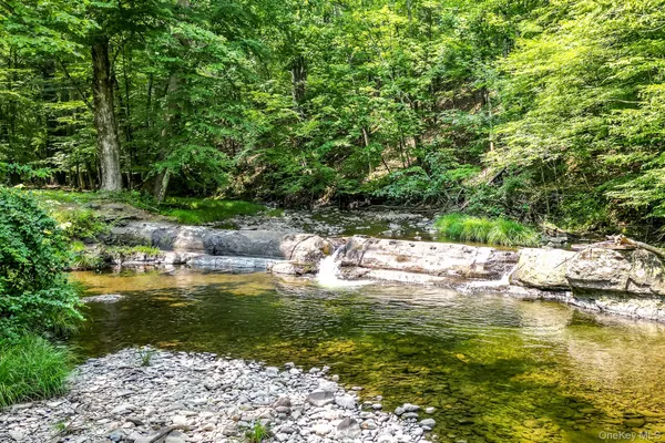a view of swimming pool with a yard