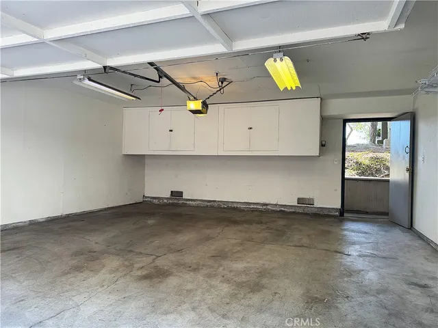 a view of a car garage door