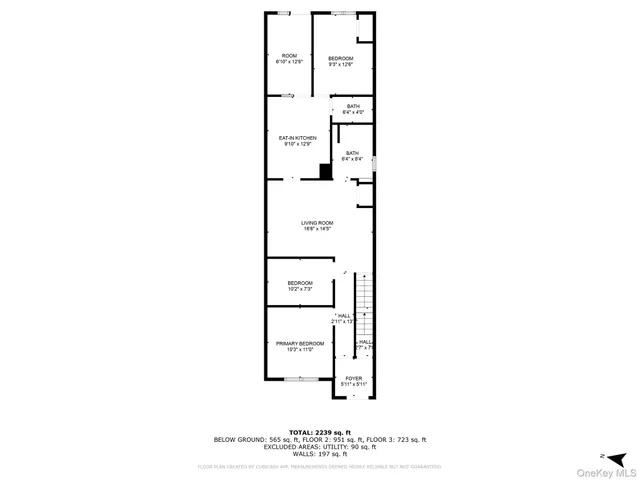 a picture of a room with a white wall and a picture