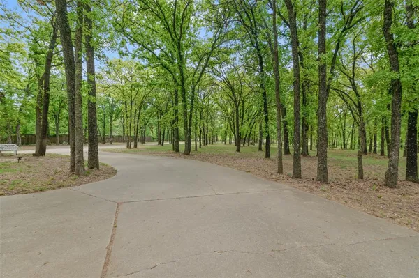 a view of road with trees