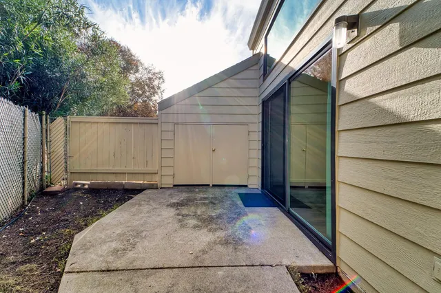 a backyard of a house
