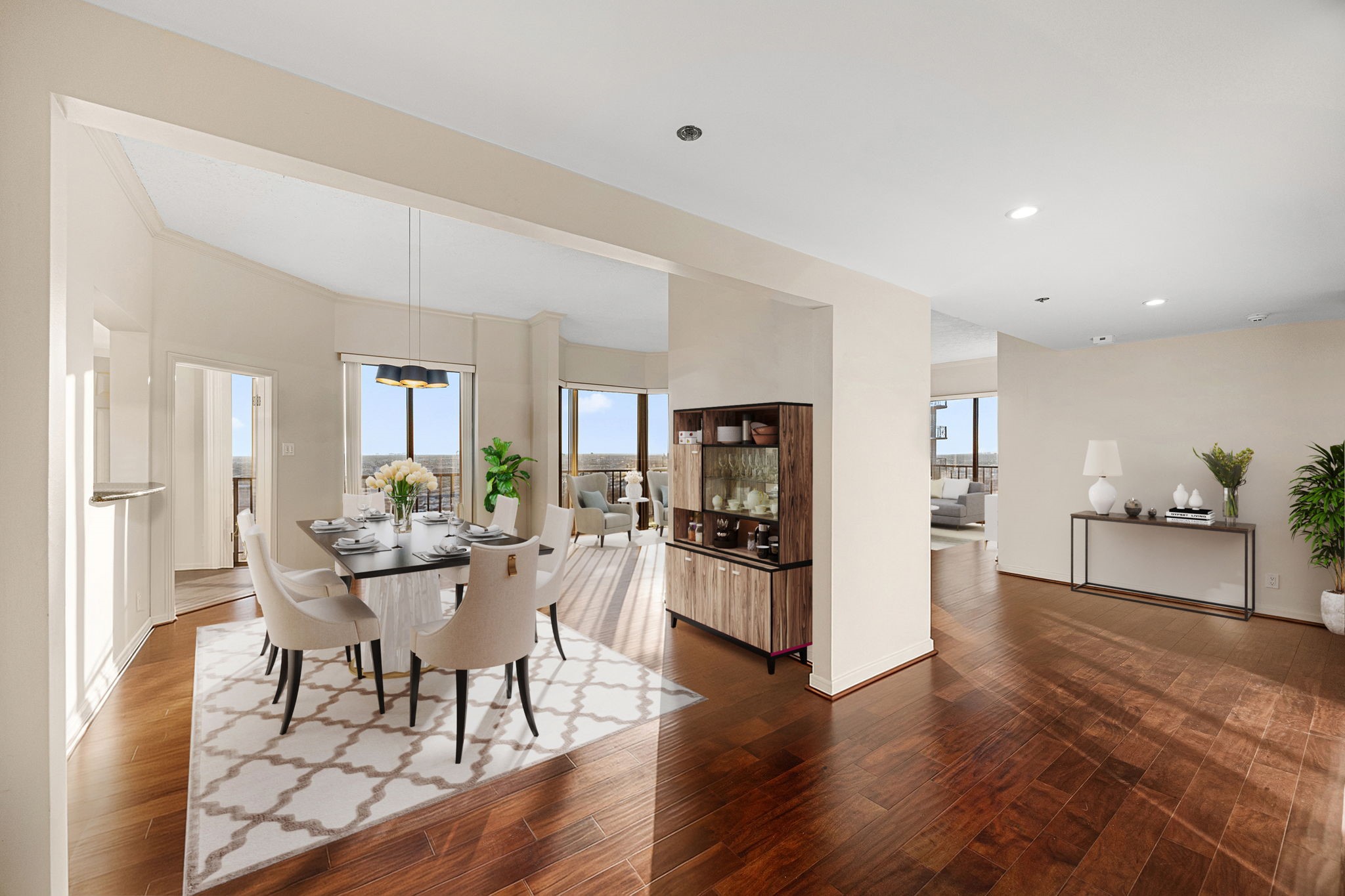 3350 McCue Road, Unit 2302 Houston, TX 77056 - Photo 12 of 35 Dining room - virtually staged alternative furnishing and decor option.