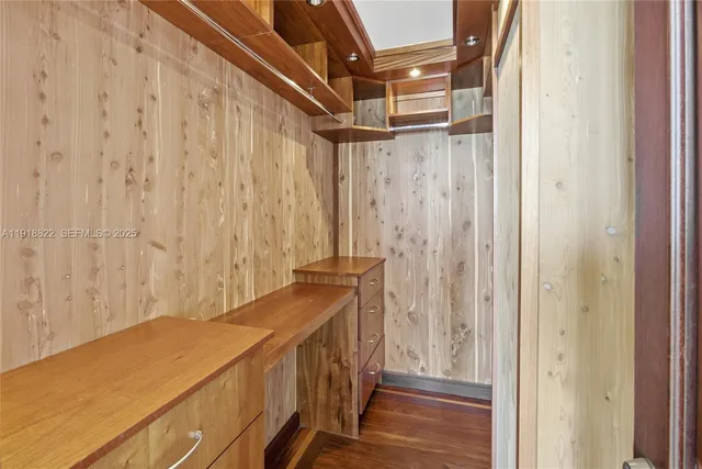 a view of a walk in closet