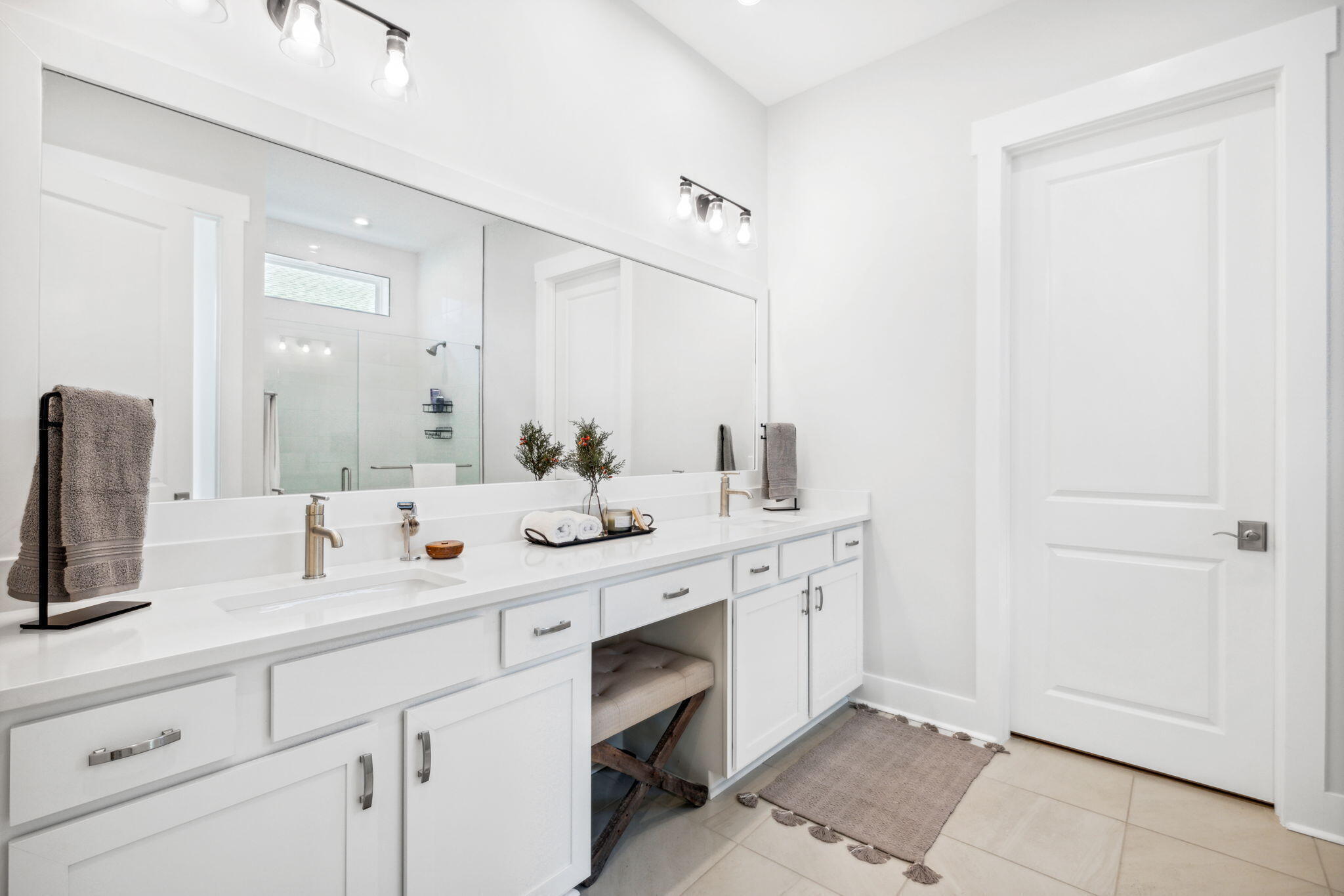 92 East Lafayette Rd Inlet Beach Inlet Beach, FL 32461 - Photo 24 of 51 a bathroom with a double vanity sink mirror and