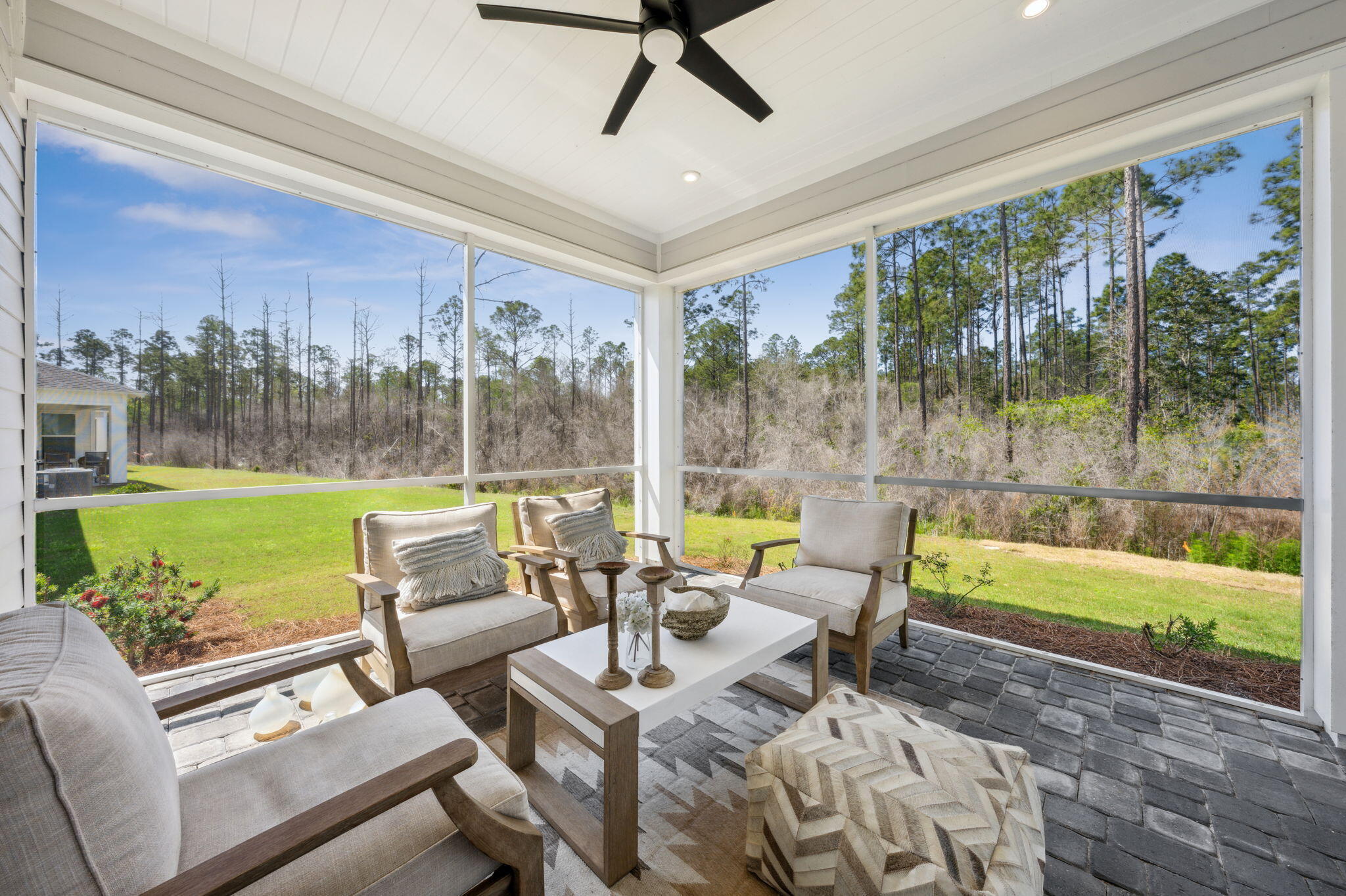 92 East Lafayette Rd Inlet Beach Inlet Beach, FL 32461 - Photo 4 of 51 a living room with patio furniture and a floor to ceiling window