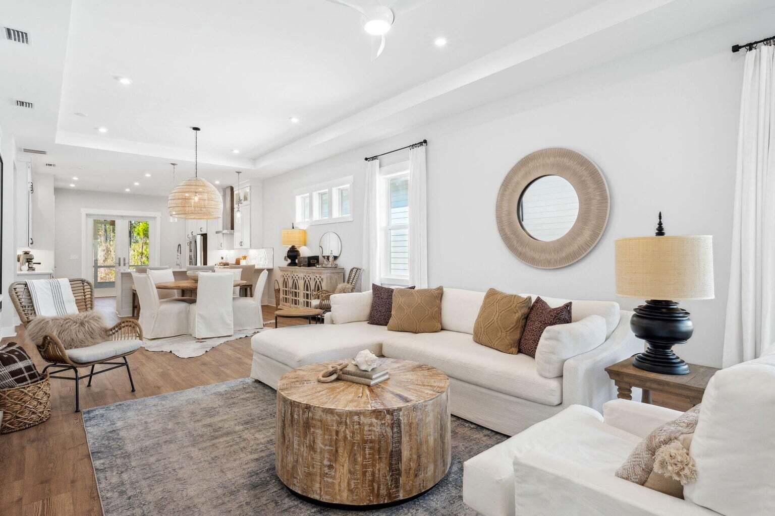 92 East Lafayette Rd Inlet Beach Inlet Beach, FL 32461 - Photo 6 of 51 a living room with furniture and kitchen view