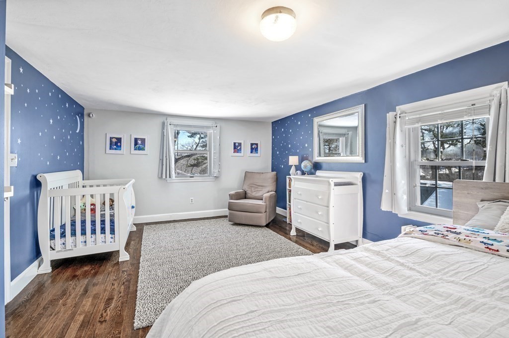 19 Walnut Road Swampscott, MA 01907 - Photo 24 of 36 a bedroom with a bed and wooden floor