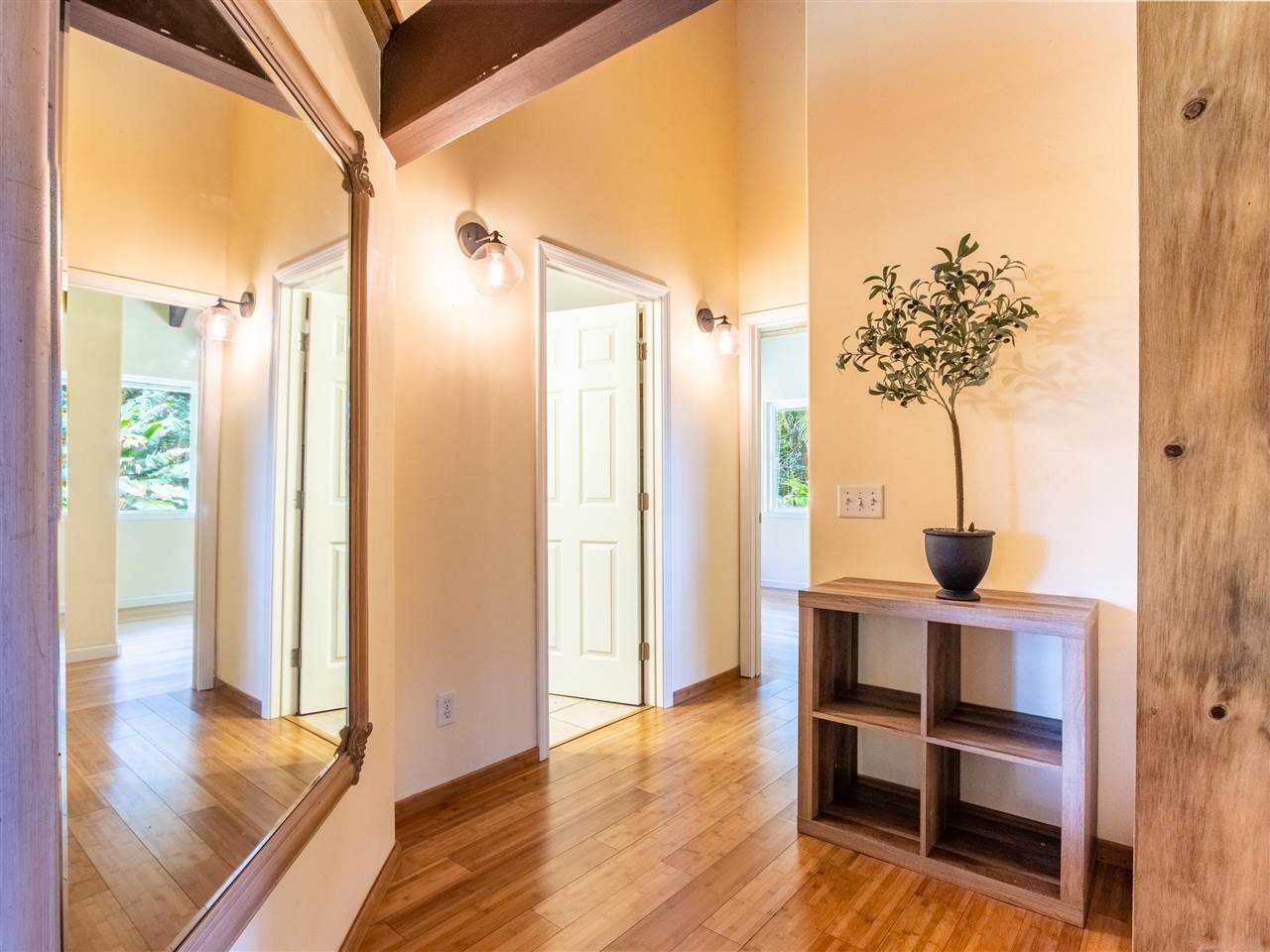 4508 Waha Place Haiku, HI 96708 - Photo 12 of 30 a view of hallway with livingroom and wooden floor