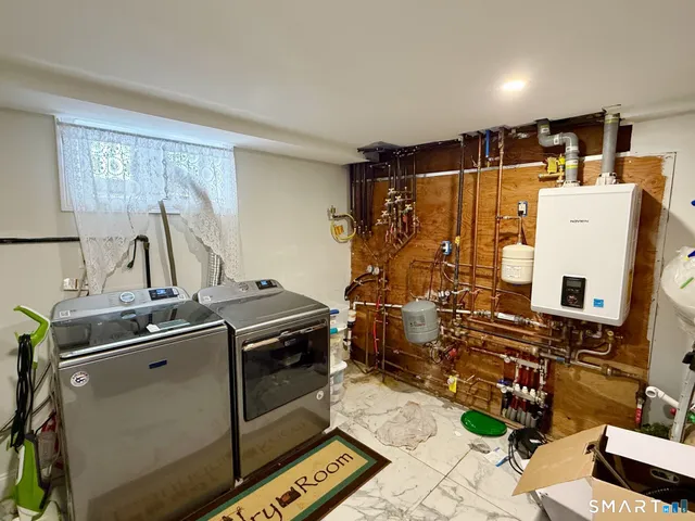 a room with storage and utility