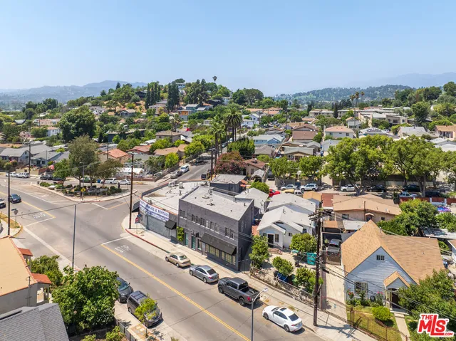 an aerial view of a city
