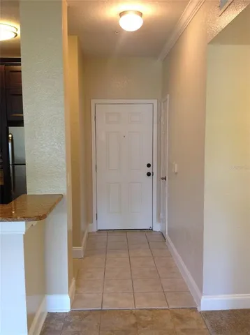 a view of a room with door