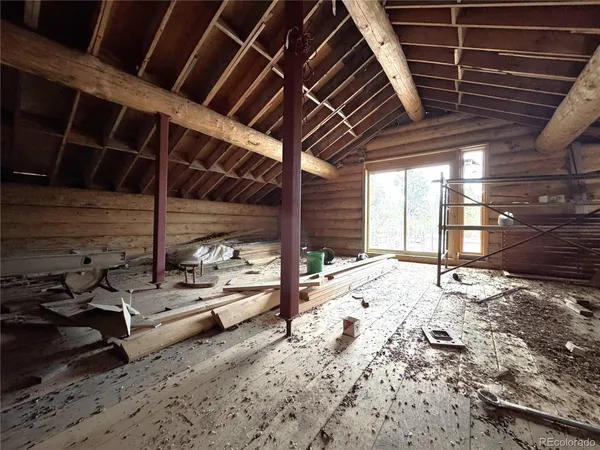 a view of a garage room