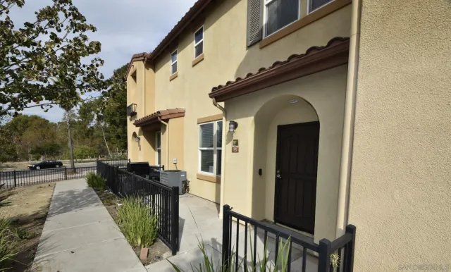 a front view of a house with a window