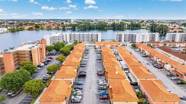 an aerial view of a city