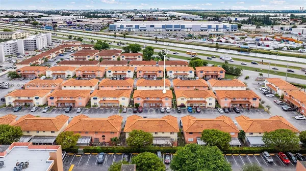 a view of a city with an ocean view