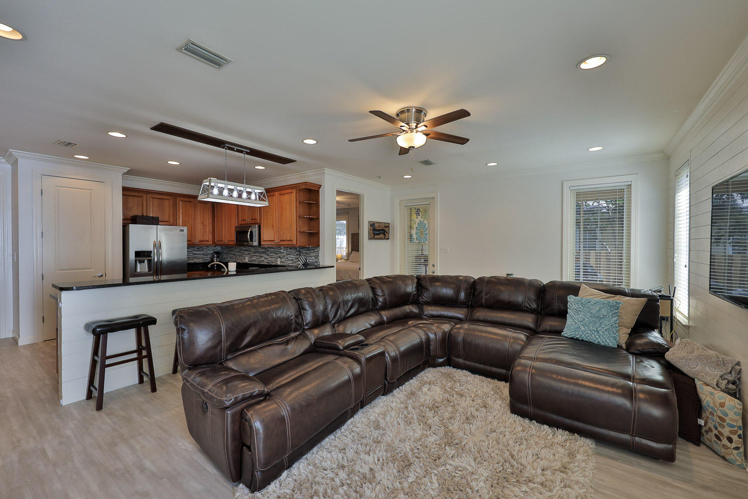 222 South Zander Way Santa Rosa Beach, FL 32459 - Photo 4 of 31 a living room with furniture and a ceiling fan