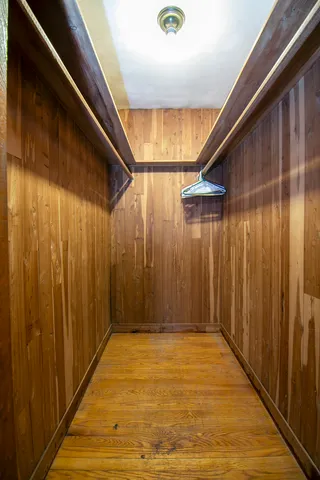 a view of wooden door