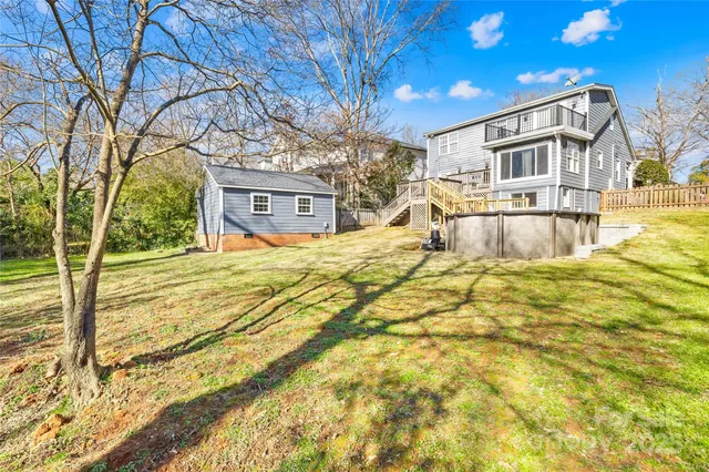 a front view of a house with swimming pool