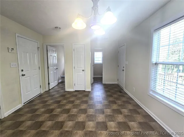 a view of a room with rack on the wall