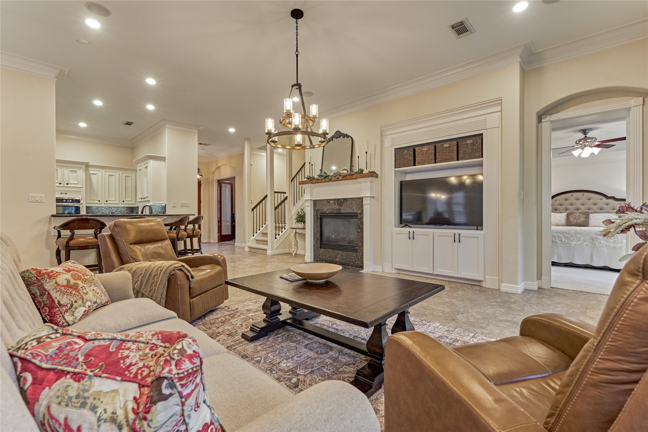 203 Monterrey Road East Montgomery, TX 77356 - Photo 12 of 50 The built-in storage keeps all of the media neatly organized.