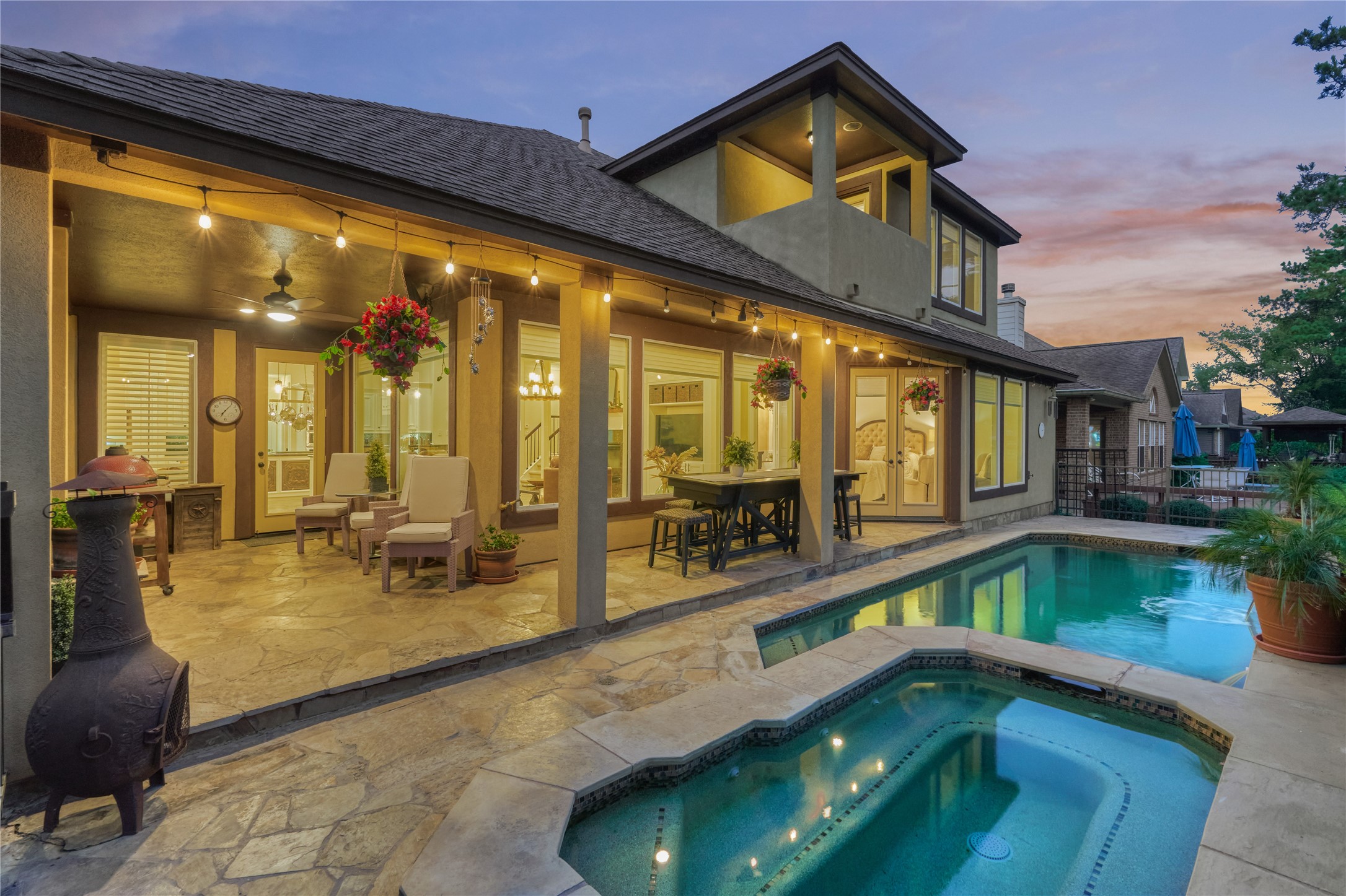 203 Monterrey Road East Montgomery, TX 77356 - Photo 40 of 50 The flagstone under the covered patio and around the pool was recently resealed.