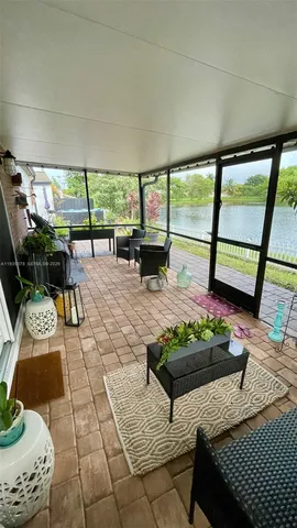 a outdoor space with furniture