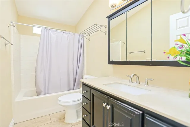 a bathroom with a sink a toilet a mirror a vanity and shower