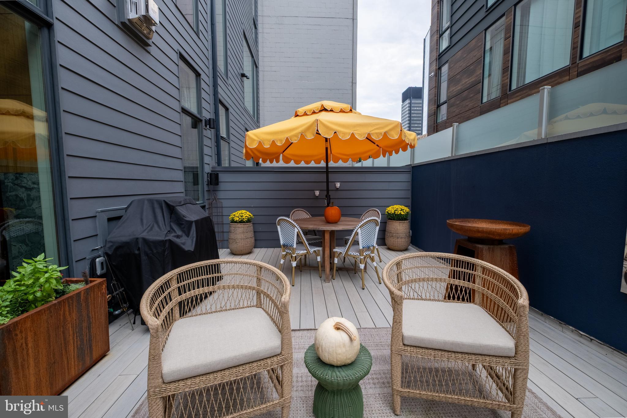 136 North 22nd Street Philadelphia, PA 19103 - Photo 31 of 78 a view of outdoor dining space in the backyard