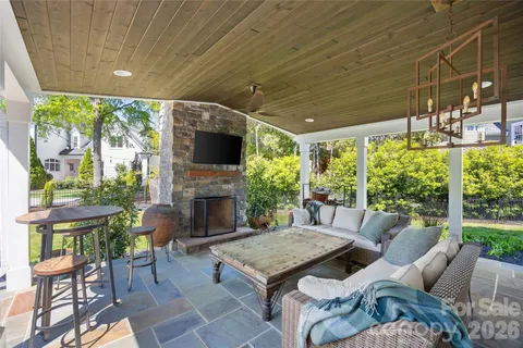 a outdoor space with furniture