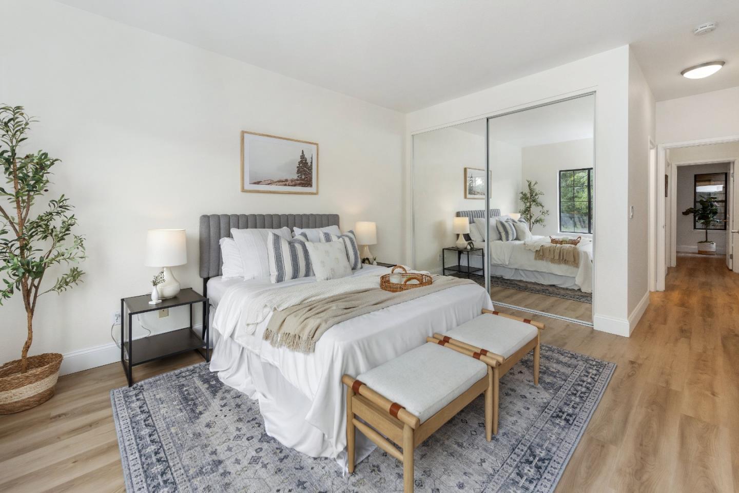 366 South Overlook Drive San Ramon, CA 94582 - Photo 15 of 31 a spacious bedroom with a bed a couch and potted plant