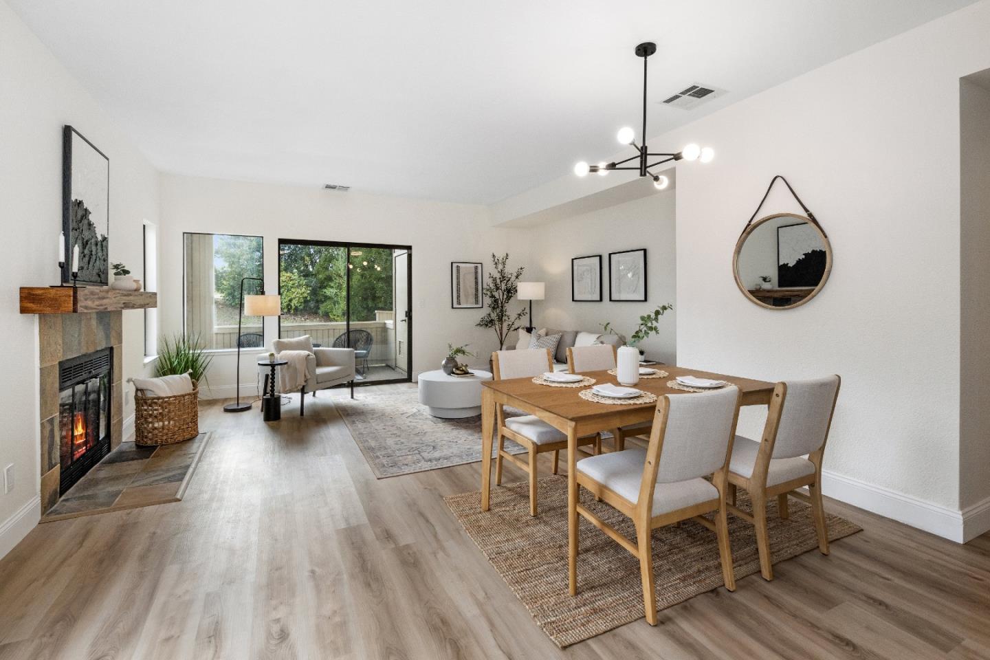 366 South Overlook Drive San Ramon, CA 94582 - Photo 5 of 31 a view of a livingroom and dining room and wooden floor