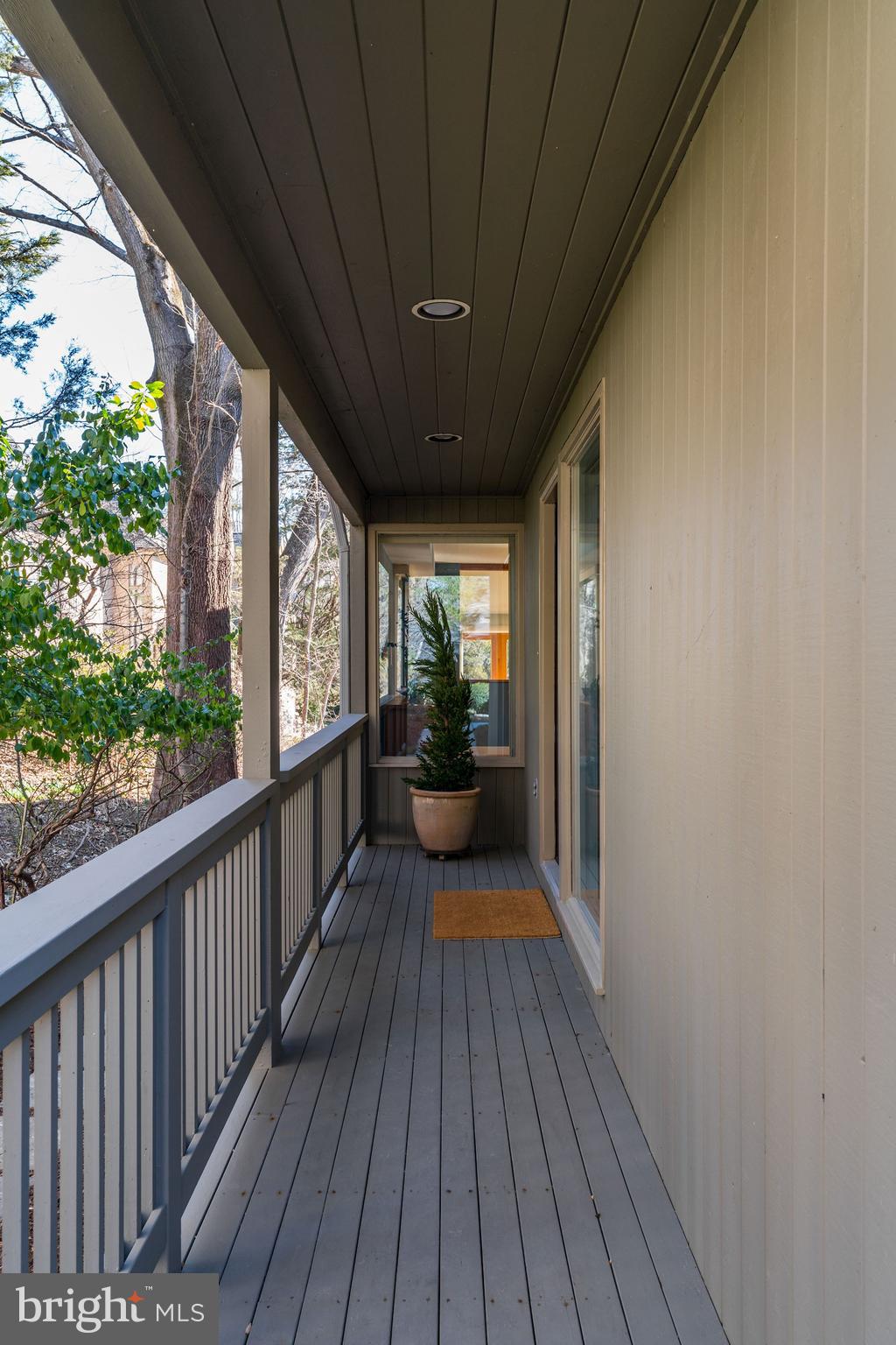 6607 Persimmon Tree Road Cabin John, MD 20818 - Photo 4 of 42 Covered Porch at Main Entry