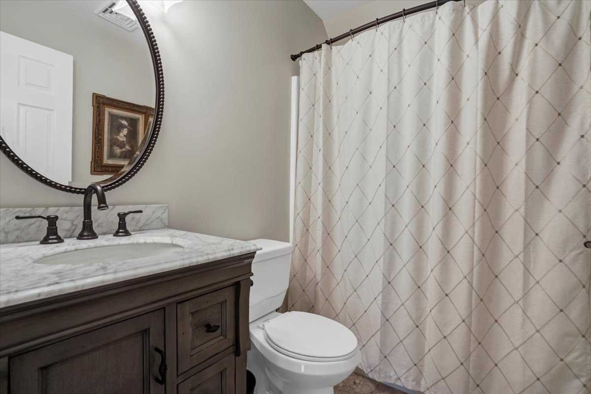 119 Ridge Road Clinton Corners, NY 12514 - Photo 27 of 31 a bathroom with a granite countertop sink and a mirror