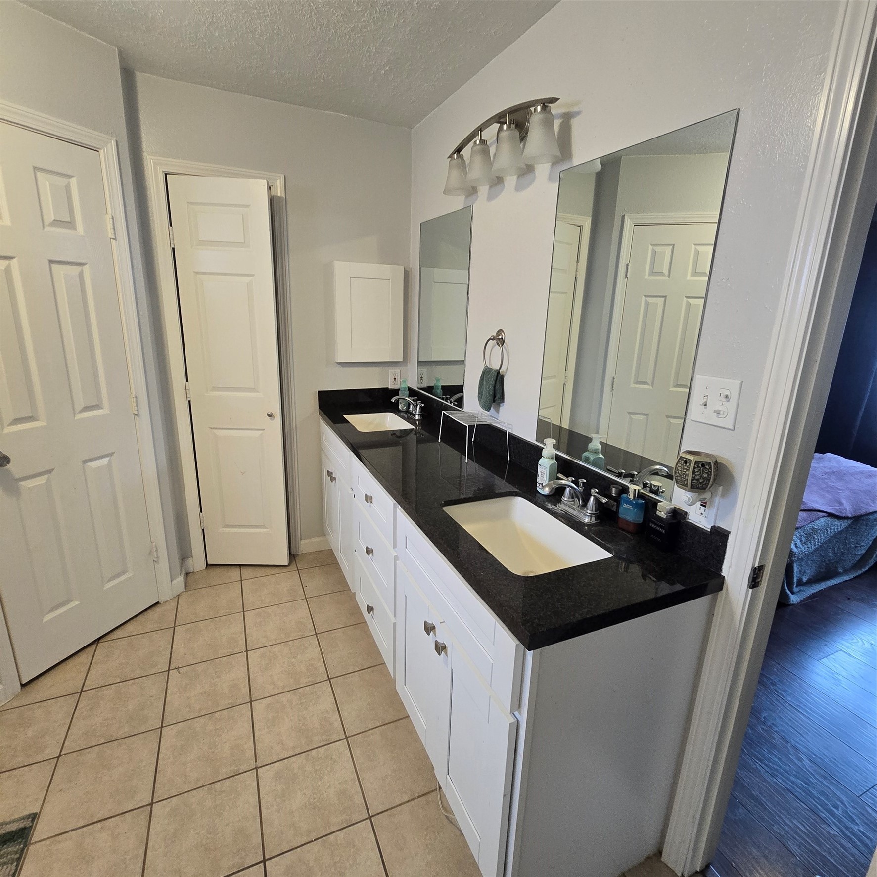 22527 Millgate Drive Spring, TX 77373 - Photo 15 of 30 a bathroom with a double vanity sink and mirror