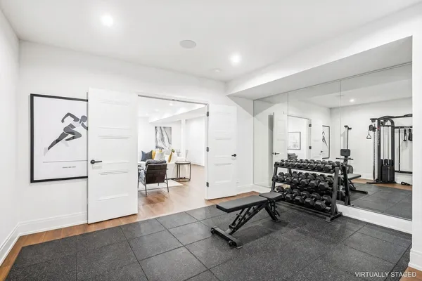 a aerial view of a house with a yard