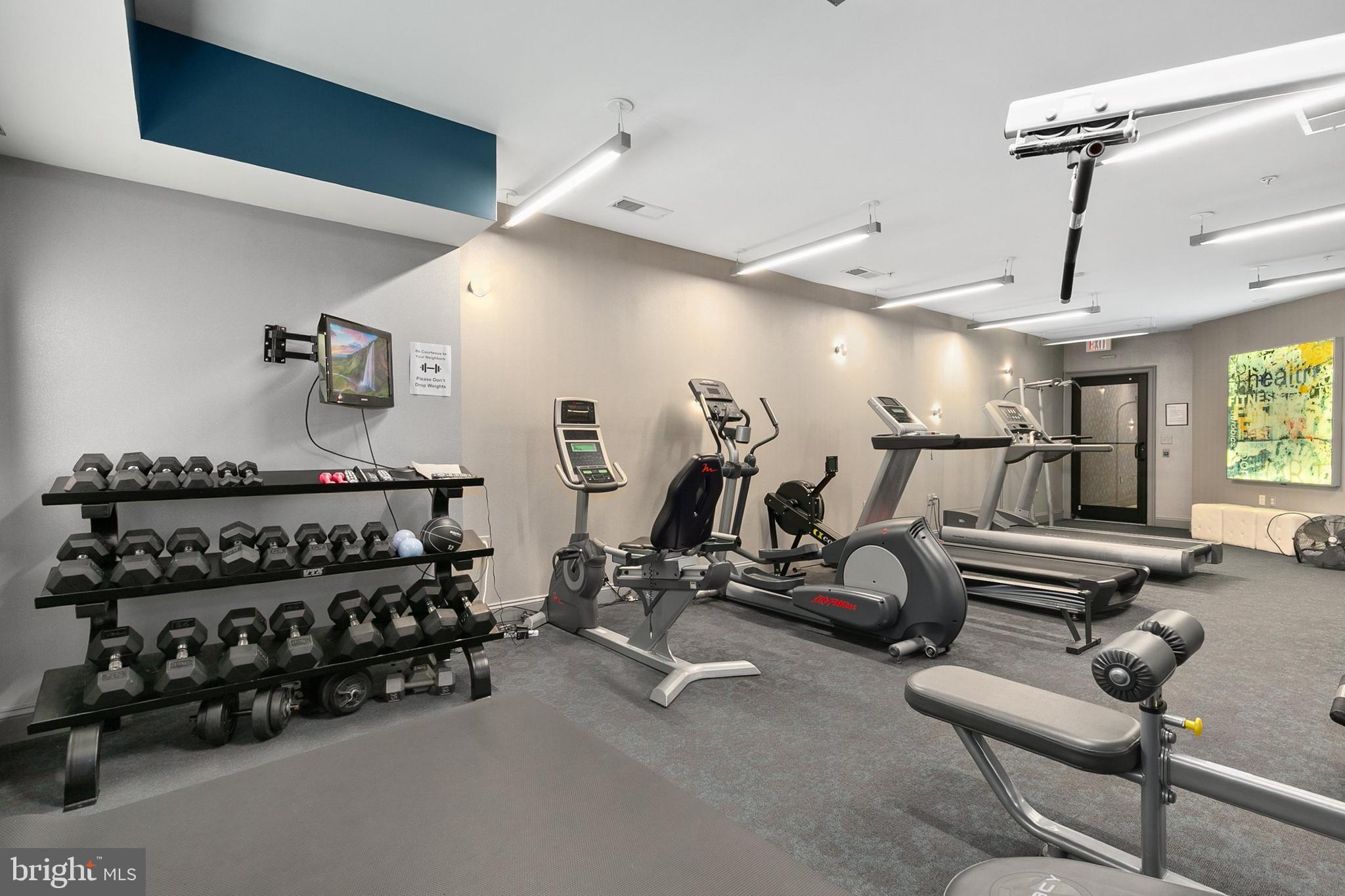 8005 13th Street, Unit 202 Silver Spring, MD 20910 - Photo 23 of 30 a view of a room with gym equipment