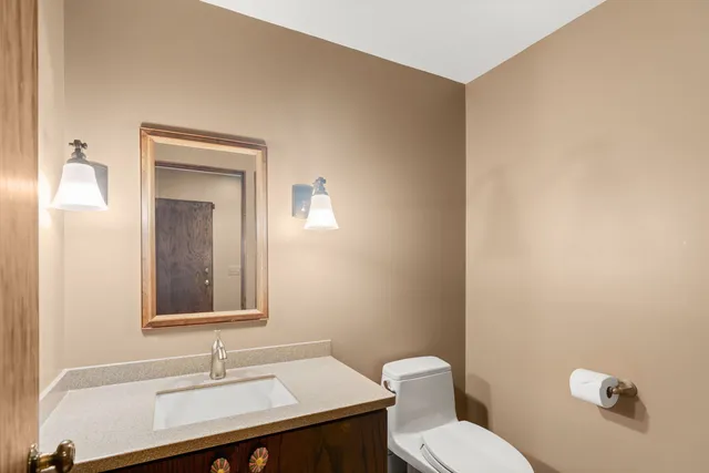 a view of a room with a window