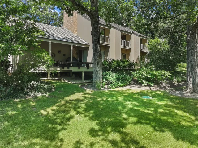 a house view with a garden space