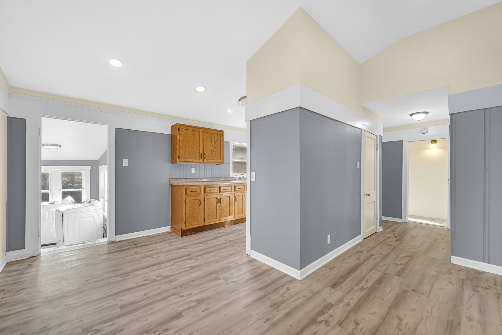 15409 Joliet Road Plainfield, IL 60544 - Photo 20 of 32 a view of a kitchen cabinets and wooden floor