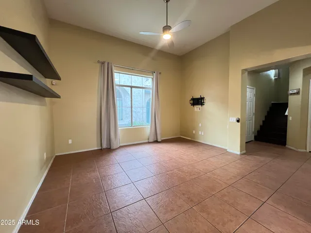 a view of a livingroom with an empty space