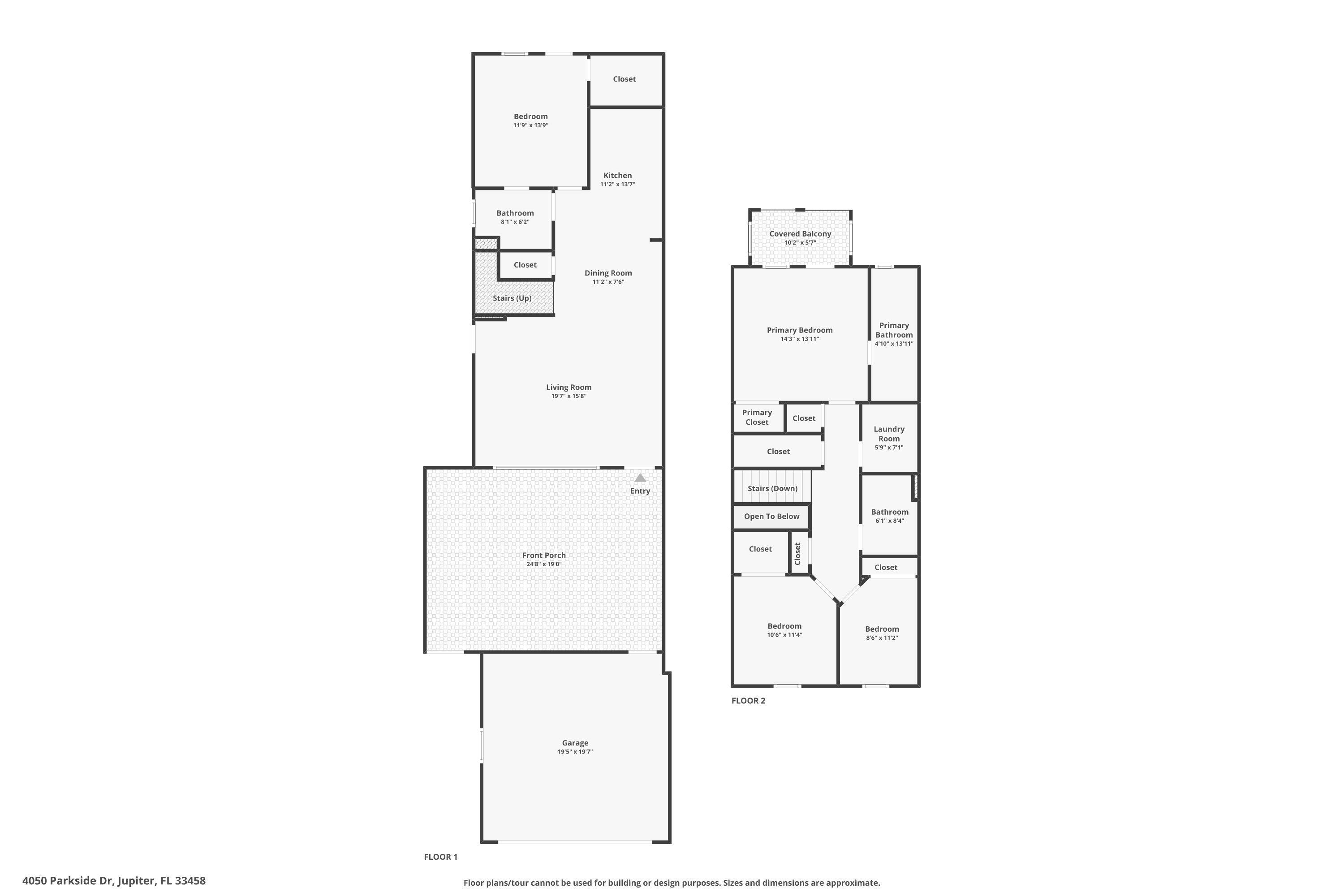 4050 Parkside Drive Jupiter, FL 33458 - Photo 57 of 59 a picture of a floor plan