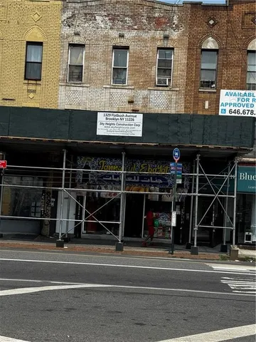 a view of a building with a window